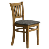 Manhattan Dining Chairs in Weathered Oak with Shetland Smoke Seat (2 Pack)
