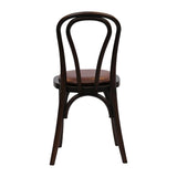 Hoop Back Dining Chair in Dark Walnut with Bison Espresso Seat (2 Pack)