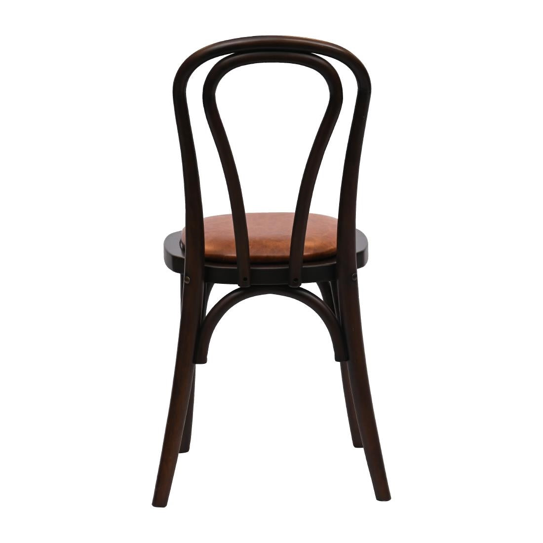Hoop Back Dining Chair in Dark Walnut with Bison Tan Seat (2 Pack)