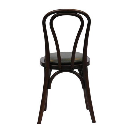 Hoop Back Dining Chair in Dark Walnut with Bison Cedar Seat (2 Pack)