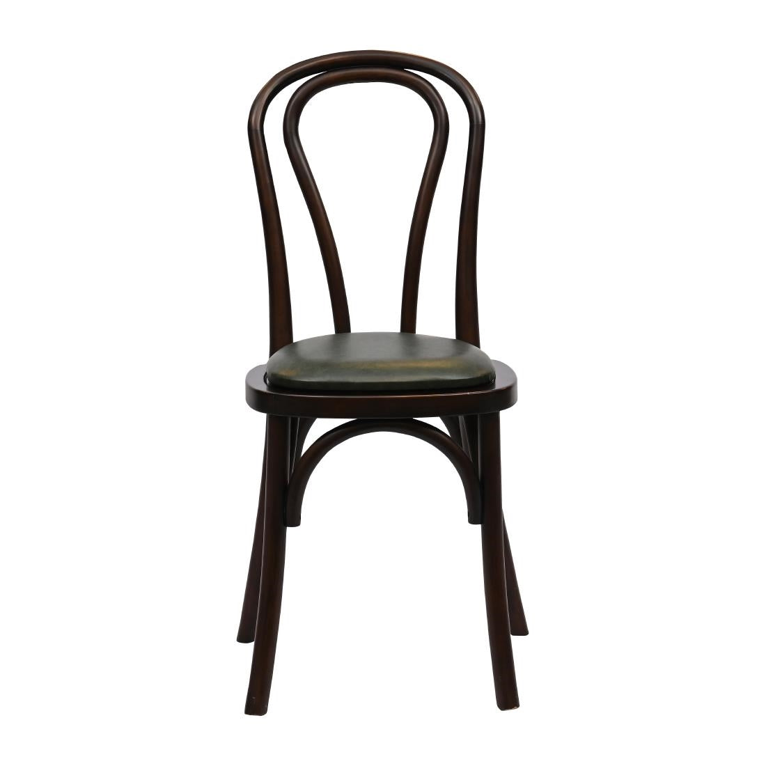 Hoop Back Dining Chair in Dark Walnut with Bison Cedar Seat (2 Pack)