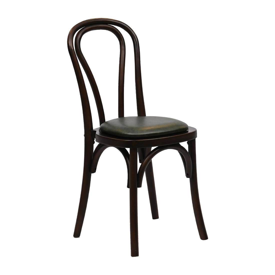 Hoop Back Dining Chair in Dark Walnut with Bison Cedar Seat (2 Pack)