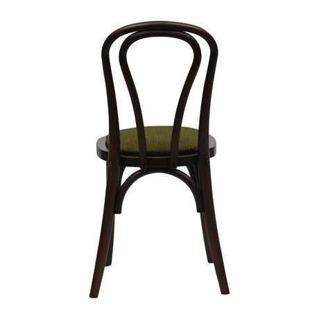 Hoop Back Dining Chair in Dark Walnut with Shetland Forest Seat (2 Pack)