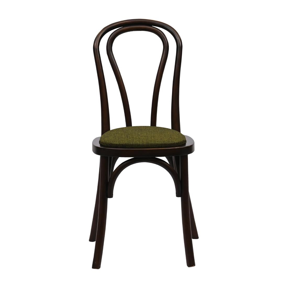 Hoop Back Dining Chair in Dark Walnut with Shetland Forest Seat (2 Pack)