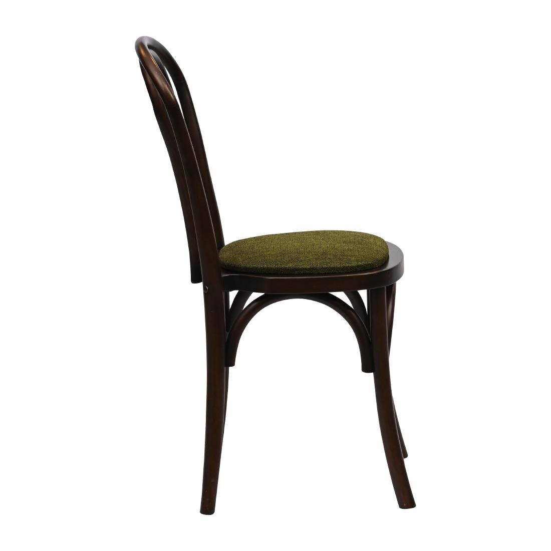 Hoop Back Dining Chair in Dark Walnut with Shetland Forest Seat (2 Pack)
