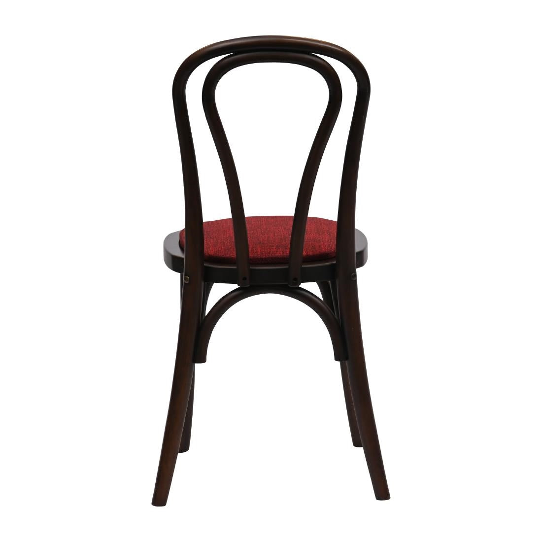 Hoop Back Dining Chair in Dark Walnut with Shetland Scarlett Seat (2 Pack)