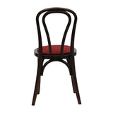Hoop Back Dining Chair in Dark Walnut with Shetland Scarlett Seat (2 Pack)