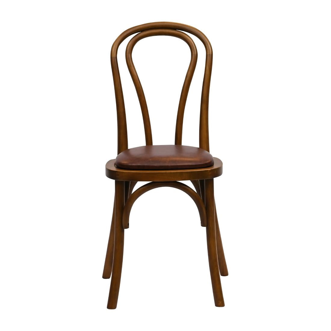 Hoop Back Dining Chair in Weathered Oak with Bison Espresso Seat (2 Pack)