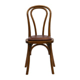 Hoop Back Dining Chair in Weathered Oak with Bison Espresso Seat (2 Pack)