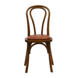 Hoop Back Dining Chair in Weathered Oak with Bison Tan Seat (2 Pack)
