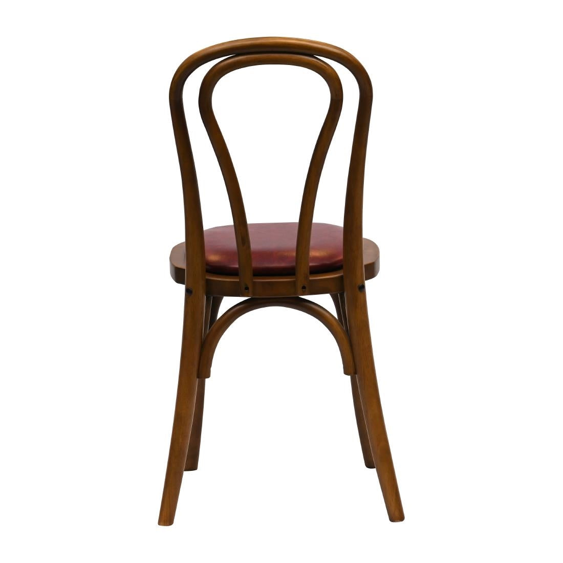 Hoop Back Dining Chair in Weathered Oak with Bison Bordeaux Seat (2 Pack)