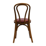 Hoop Back Dining Chair in Weathered Oak with Bison Bordeaux Seat (2 Pack)
