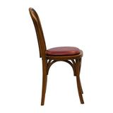 Hoop Back Dining Chair in Weathered Oak with Bison Bordeaux Seat (2 Pack)