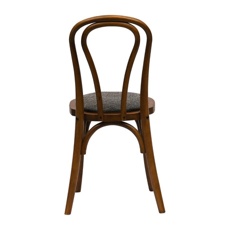 Hoop Back Dining Chair in Weathered Oak with Shetland Smoke Seat (Pack of 2)