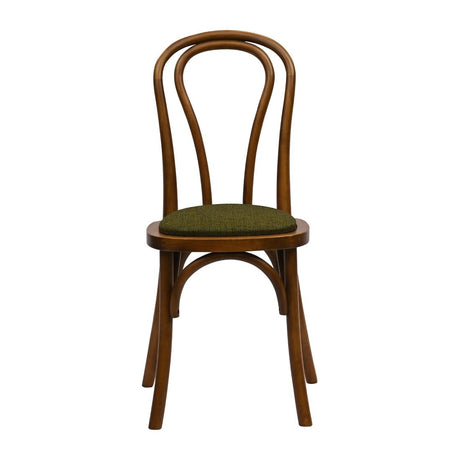 Hoop Back Dining Chair in Weathered Oak with Shetland Forest Seat (2 Pack)