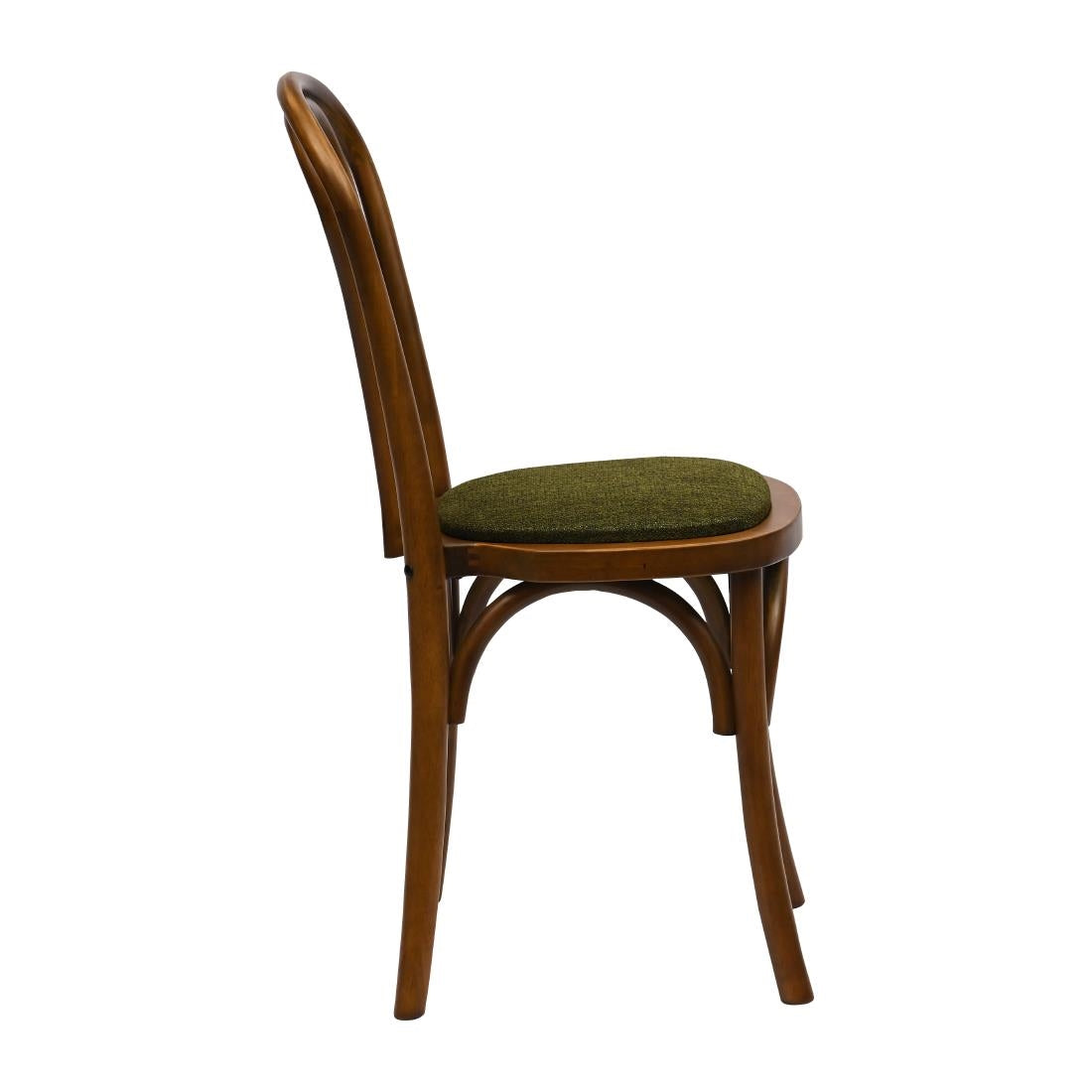 Hoop Back Dining Chair in Weathered Oak with Shetland Forest Seat (2 Pack)