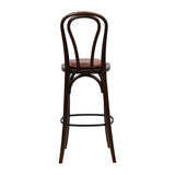 Hoop Back Bar Chair in Dark Walnut with Bison Espresso Seat