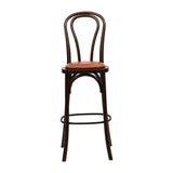 Hoop Back Bar Chair in Dark Walnut with Bison Tan Seat
