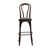 Hoop Back Bar Chair in Dark Walnut with Shetland Smoke Seat