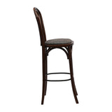 Hoop Back Bar Chair in Dark Walnut with Shetland Smoke Seat