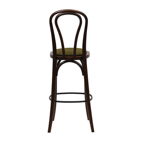 Hoop Back Bar Chair in Dark Walnut with Shetland Forest Seat