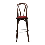 Hoop Back Bar Chair in Dark Walnut with Shetland Scarlett Seat