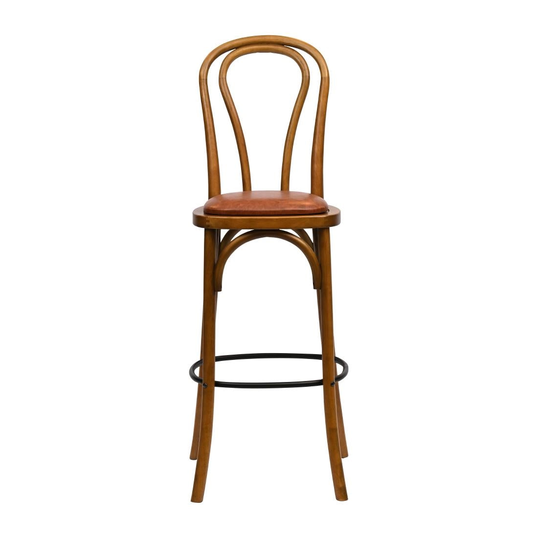 Hoop Back Bar Chair in Weathered Oak with Bison Tan Seat