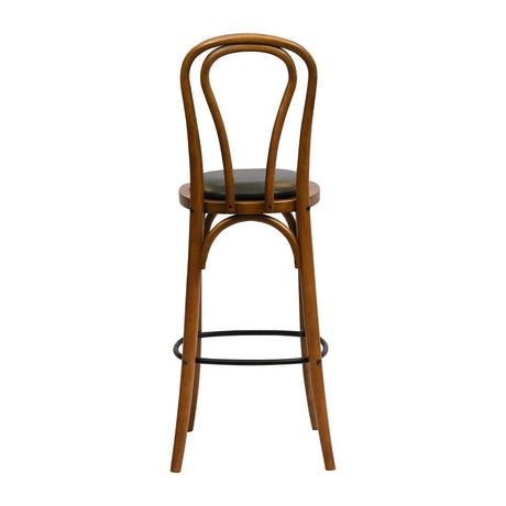 Hoop Back Bar Chair in Weathered Oak with Bison Cedar Seat