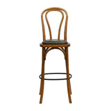 Hoop Back Bar Chair in Weathered Oak with Bison Cedar Seat