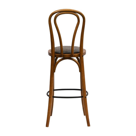Hoop Back Bar Chair in Weathered Oak with Shetland Smoke Seat