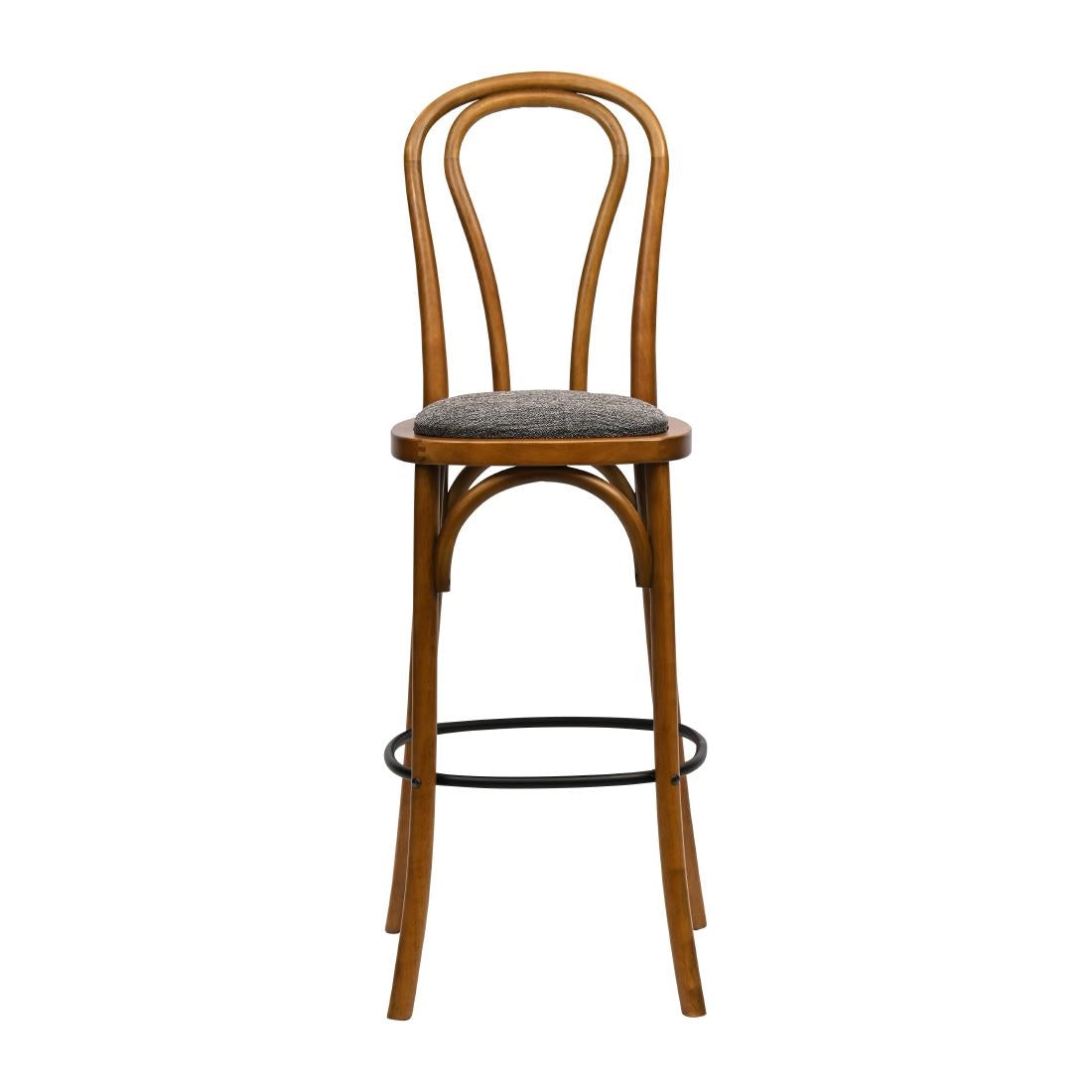 Hoop Back Bar Chair in Weathered Oak with Shetland Smoke Seat