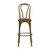 Hoop Back Bar Chair in Weathered Oak with Shetland Smoke Seat