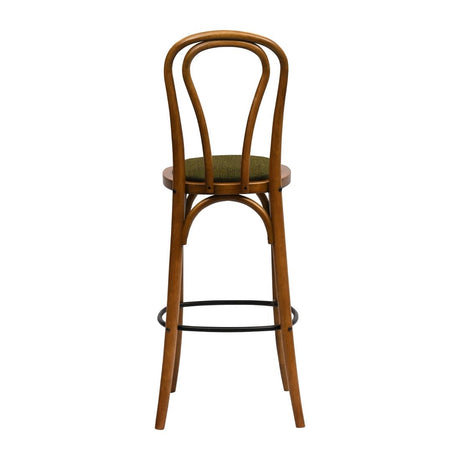 Hoop Back Bar Chair in Weathered Oak with Shetland Forest Seat