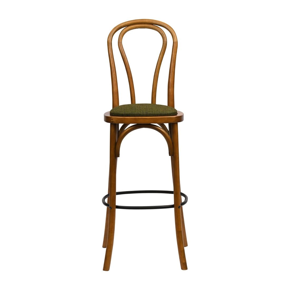 Hoop Back Bar Chair in Weathered Oak with Shetland Forest Seat