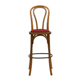 Hoop Back Bar Chair in Weathered Oak with Shetland Scarlett Seat