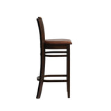 Manhattan Bar Chair in Dark Walnut with Bison Espresso Seat