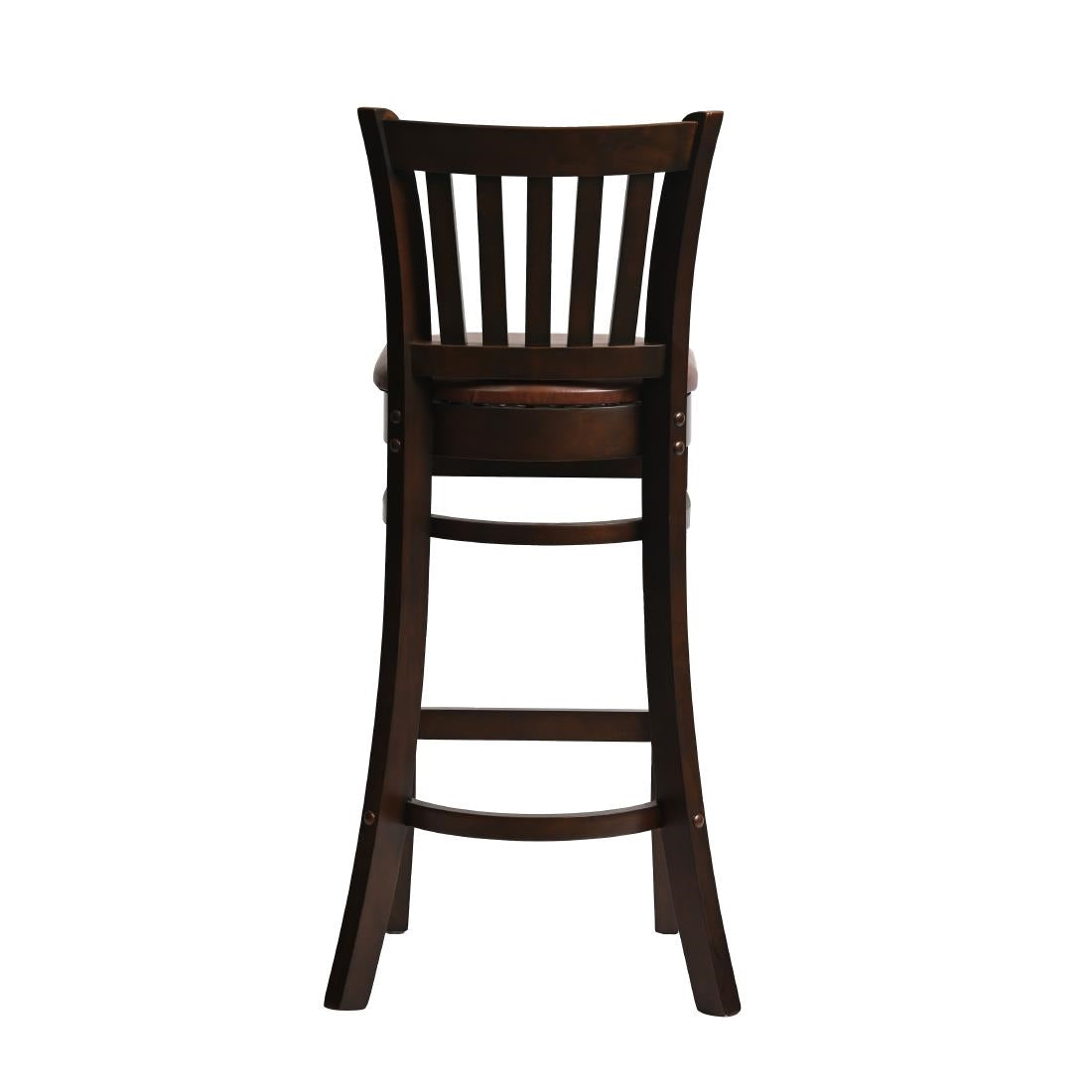 Manhattan Bar Chair in Dark Walnut with Bison Espresso Seat