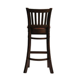 Manhattan Bar Chair in Dark Walnut with Bison Espresso Seat
