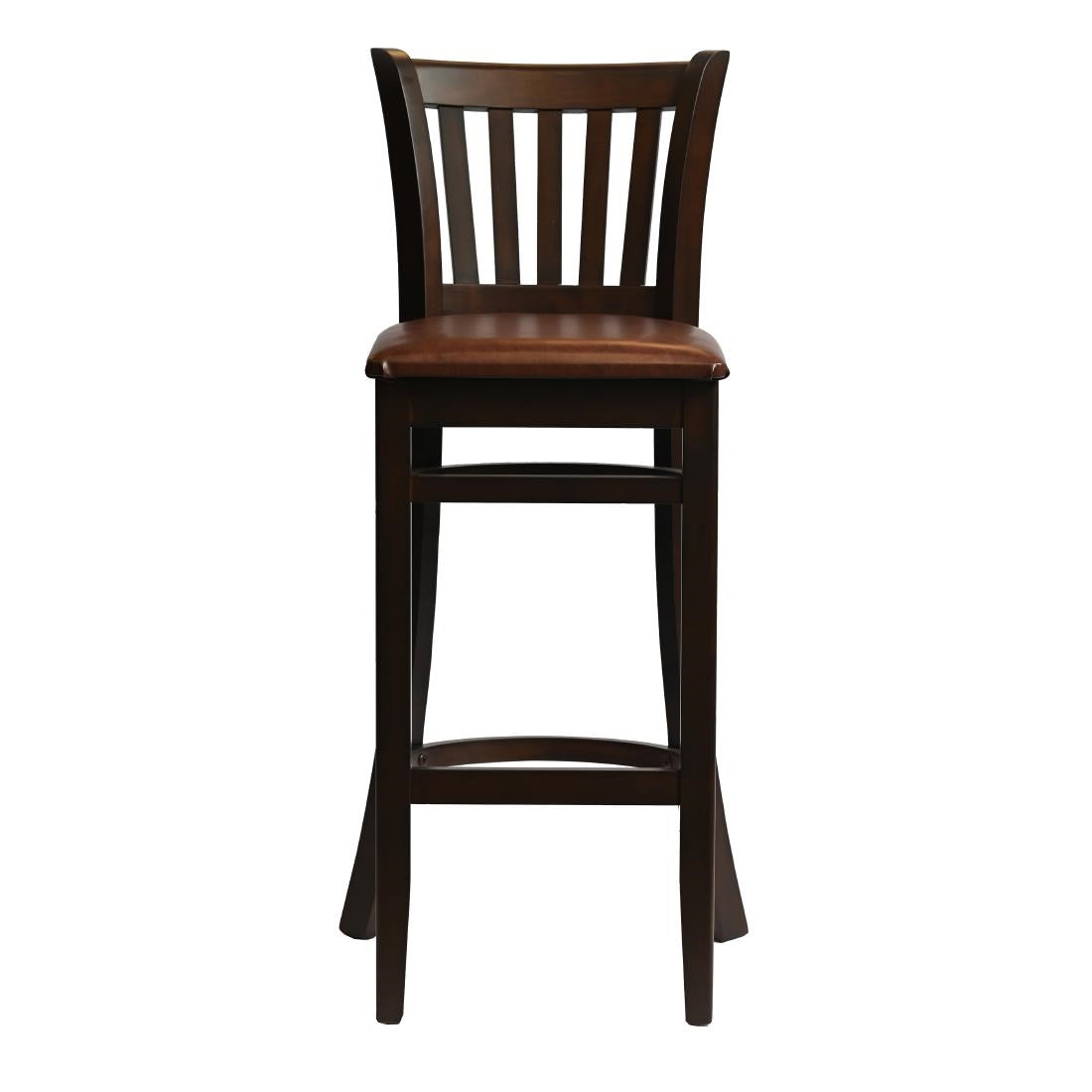Manhattan Bar Chair in Dark Walnut with Bison Espresso Seat