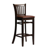 Manhattan Bar Chair in Dark Walnut with Bison Espresso Seat