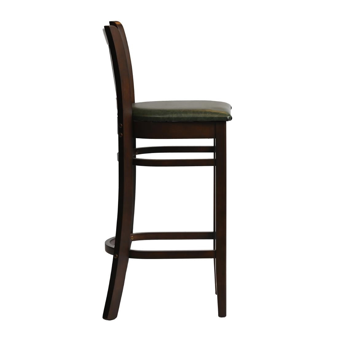 Manhattan Bar Chair in Dark Walnut with Bison Cedar Seat