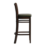 Manhattan Bar Chair in Dark Walnut with Bison Cedar Seat