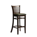 Manhattan Bar Chair in Dark Walnut with Bison Cedar Seat