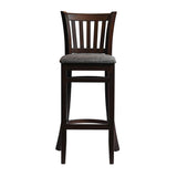 Manhattan Bar Chair in Dark Walnut with Shetland Smoke Seat