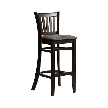 Manhattan Bar Chair in Dark Walnut with Shetland Smoke Seat