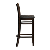 Manhattan Bar Chair in Dark Walnut with Shetland Smoke Seat