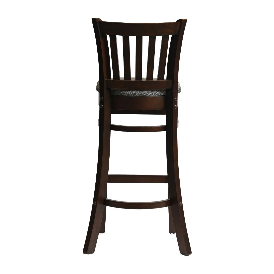 Manhattan Bar Chair in Dark Walnut with Shetland Smoke Seat