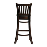 Manhattan Bar Chair in Dark Walnut with Shetland Smoke Seat