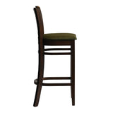 Manhattan Bar Chair in Dark Walnut with Shetland Forest Seat