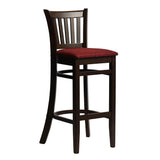 Manhattan Bar Chair in Dark Walnut with Shetland Scarlett Seat